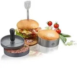 Gefu Burger-Set, Anthrazit, Schwarz, Edelstahl, Metall, Kunststoff, 9.3 cm,...