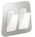 Tesa Klebehaken Powerstrips, Wei&szlig;, Edelstahl, Metall, Kunststoff, eckig, 6.2x5.9x2.3