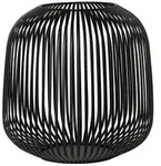 Blomus Laterne Lito, Schwarz, Metall, oval, 27 cm, Dekoration, Windlichter &