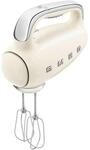 Smeg Handmixer 50'S Style, Creme, Chrom, Metall, Kunststoff, 22x37.8x22.1 cm,
