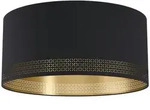 Eglo Deckenleuchte Esteperra, Schwarz, Gold, Metall, Textil, 24 cm, Lampen &