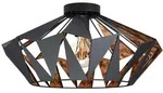 Eglo Deckenleuchte Carlton, Schwarz, Kupfer, Metall, rund,rund, 23.5 cm, Lampen &