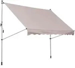 Outsunny Markise,, Creme, Metall, 150x280x200 cm, Sonnen- & Sichtschutz, Markisen