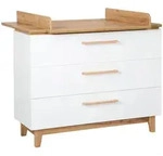 Roba Wickelkommode, Wei&szlig;, Holz, 3 Schubladen, Rechteckig, 117.5x104x78 cm, Blauer