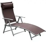 Outsunny Sonnenliege,, Braun, Metall, 63.5x100.5x137 cm, Gartenm&ouml;bel,...