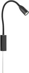 Fischer & Honsel Wandleuchte, Schwarz, Metall, G, 4x61x35 cm, drehbar, Lampen &
