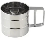 Fackelmann Mehlsieb, Silber, Metall, 125/250/350 g, 10.5x9.5x15.5 cm, Kochen,
