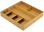 Kela Besteckkasten, Braun, Keramik, Echtholz, Holz Optik, 39x7x40 cm,