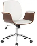 CLP Drehstuhl, Wei&szlig;, Walnuss, Metall, 69x82x62 cm, Arbeitszimmer, B&uuml;rost&uuml;hle,