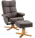 Homcom Relaxsessel, Braun, Holz, Echtholz, F&uuml;llung: Schaumstoff, 86x99x80 cm,