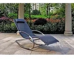 Gardenson Schaukelliege, Schwarz, Silber, Metall, Kunststoff, F&uuml;llung: Polyester,