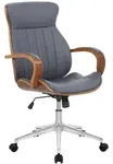 CLP Drehstuhl, Grau, Walnuss, Metall, 63x100x68 cm, Arbeitszimmer, B&uuml;rost&uuml;hle,