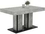 P & B Esstisch, Anthrazit, Grau, Holzwerkstoff, Betonoptik, rechteckig, eckig,