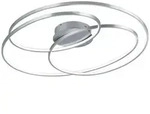 Trio Leuchten Led-Deckenleuchte Gale, Nickel, Metall, 80x14x65 cm, 4-fach schaltbar,