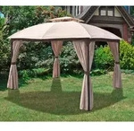 Gardenson Pavillon, Metall, quadratisch, 360x270x300 cm, wetterbest&auml;ndig,
