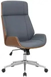 CLP Drehstuhl, Grau, Walnuss, Metall, 58x110x66 cm, Arbeitszimmer, B&uuml;rost&uuml;hle,