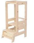 MeowBaby Lernturm, Natur, Holz, 39x90x90 cm, Made in EU, Babym&ouml;bel, Hochst&uuml;hle &