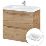 Lomado Waschtisch, Braun, Holzwerkstoff, 61x63x46 cm, Badezimmer,