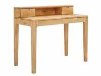 Boxxx Schreibtisch, Eiche, Holz, Wildeiche, massiv, 4 Schubladen, eckig,...