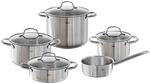 Fissler Kochtopfset Toronto, Silber, Metall, 5-teilig, 16 cm,20 cm,16 cm, 2 L,3.4