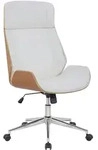 CLP Drehstuhl, Wei&szlig;, Eukalyptusholz, Metall, 58x110x66 cm, Arbeitszimmer,