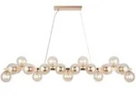 Maytoni Pendelleuchte, Gold, Metall, Glas, 23.8x22.8x123.5 cm, beliebig...