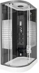 Home Deluxe Dampfdusche, Schwarz, Glas, 80 cm, Badezimmer, Baden & Duschen,