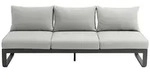Zebra 3-Sitzer-Sofa, Graphit, Hellgrau, Textil, F&uuml;llung: Schaumstoff, 207x82x72 cm,