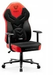 Diablo Chairs Gamingstuhl, Rot, Schwarz, Metall, 68x118x56 cm, Kinder- &