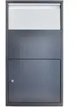 Paket, Anthrazit, Metall, 30 L, 22x82x44 cm, Einwurf&ouml;ffnung mit Klappe,