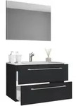 Mid.you Badezimmer VCM Badinos, Schwarz, Holzwerkstoff, 3-teilig, 2 Schublade(n),2