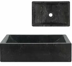 vidaXL Waschbecken, Schwarz, Stein, 30x12x45 cm, Badezimmer, Waschbecken & Armaturen,