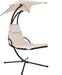 Home Deluxe Schwebeliege, Anthrazit, Beige, Kunststoff, 113x205x175 cm, Gartenm&ouml;bel,