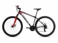 KS Cycling Mountainbike Hardtail Xtinct 859M, Rot, Schwarz, Metall, 180x70x80 cm,