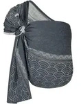 Hoppediz Babytragetuch, Blaugrau, Graphit, Textil, 70x0.1x200 cm, Baby on Tour,