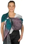 Hoppediz Babytragetuch, Anthrazit, Blau, Rosa, Hellgrau, Textil, 70x0.1x200 cm, Baby