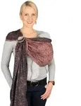 Hoppediz Babytragetuch, Rosa, Grau, Textil, 70x0.1x200 cm, Baby on Tour, Babytragen &