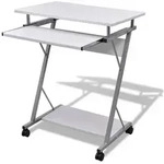 vidaXL Computertisch, Wei&szlig;, Holzwerkstoff, 40x74x60 cm, Arbeitszimmer,