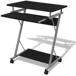 vidaXL Computertisch, Schwarz, Holzwerkstoff, Rechteckig,Rechteckig, 60x74x40 cm,