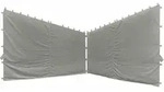 Siena Garden Pavillon-Seitenteil, Grau, Textil, 2-teilig, 300x256 cm, Sonnen- &
