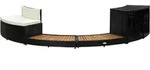 vidaXL Whirlpool-Umrandung, Schwarz, Holz, 124x56x289 cm, Freizeit, Pools und