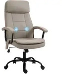 Vinsetto Massageb&uuml;rostuhl, Beige, Kunststoff, 70x121x63 cm, Arbeitszimmer,