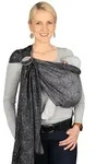 Hoppediz Babytragetuch, Hellgrau, Anthrazit, Textil, 70x0.1x200 cm, Baby on Tour,