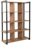 Mid.you Regal, Anthrazit, Eiche, Holzwerkstoff, 107x145x39 cm, Wohnzimmer, Regale,
