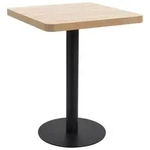 vidaXL Bistrotisch, Hellbraun, Holzwerkstoff, Strukturbuche, Quadratisch,Quadratisch,