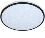 Led-Deckenleuchte Skizo, Schwarz, Kunststoff, rund,rund, 7 cm, Sternenhimmel,