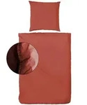 Bettw&auml;sche, Rot, Textil, Uni, 135x200 cm, Oeko-Tex&reg; Standard 100, pflegeleicht,