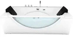 AcquaVapore by Sandra Jentho Whirlpool, Wei&szlig;, Glas, Kunststoff, Metall, Rechteckig,