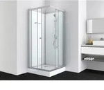 Duschkabine, Chrom, Glas, 80x203x80 cm, Badezimmer, Baden & Duschen, Duschkabinen