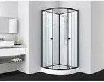 Duschkabine, Schwarz, Glas, 90x203x90 cm, Badezimmer, Baden & Duschen, Duschkabinen